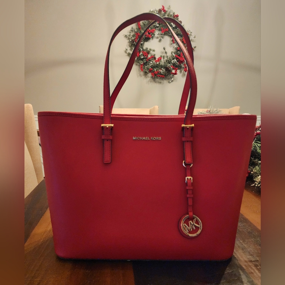 Michael Kors Red Tote Bag